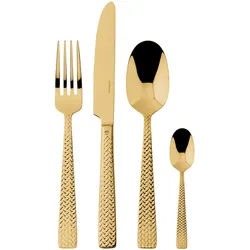 Sambonet Besteckset , Goldfarben , Metall , 24-teilig , DIN EN ISO 14001, DIN EN ISO 50001, DIN EN ISO 9001 , Besteck, Besteck-sets