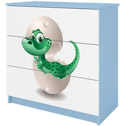 Raumhirsch Furniture Kommode Babydreams Kleiner Dino 81/81/41 , Blau , Holzwerkstoff , Rechteckig , 81x81x41 cm , Babymöbel & Kindermöbel, Babyzimmer, Babyregale & Kinderregale