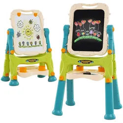 Costway Kindertafel Mehrfarbig , Multicolor, Blau , Kunststoff , 48x109x61 cm , Dekoration, Malbedarf & Bastelbedarf