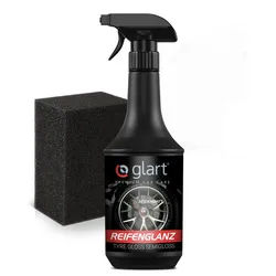 Glart 451RK Reifenpflege Auto Reifenglanz Tire Shine seidenmatt 1L + Schwamm Auto-Reinigungsmittel weiß