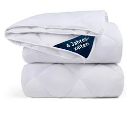 Blumtal Vierjahreszeitendecke 200/200 cm , Weiß , Textil , Füllung: Polyester , Rechteckig , 200x200 cm , Oeko-Tex® Standard 100 , Heimtextilien, Kopfpolster & Bettdecken, Bettdecken, Ganzjahresdecken