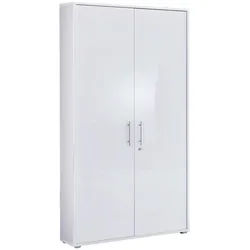 Mid.you Aktenschrank , Weiß, Weiß Hochglanz , Holzwerkstoff , 4 Fächer , 84.4x185.6x33 cm , Made in Germany , erweiterbar, in verschiedenen Größen erhältlich, abschließbar , Büromöbel, Büroschränke, Aktenschränke