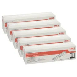 Oki C110/C130/MC160 Toner Black 5 Pack