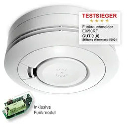Ei Electronics Ei Electronics Ei650RF Funkrauchmelder Rauchmelder 10 Jahres Batterie Rauchmelder weiß