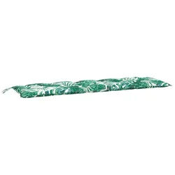 vidaXL Sitzauflage Gartenbank-Auflagen 2 Stk. Blattmuster 180x50x7cm Oxford-Gewebe, (2 St)