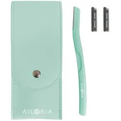 AILORIA Augenbrauenrasierer GLOW TOUCH Dermaplaning-Set grün