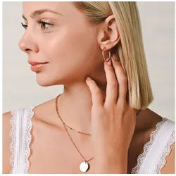 Adelia ́s Paar Creolen Damen Ohrringe – Creole aus Edelstahl, Zum Verschenken – ideal zum Valentinstag goldfarben