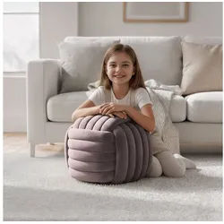 Raumhirsch Furniture Polsterhocker Polsterhocker, Hocker mit Samtbezug (belastbar bis 150 kg), viele Farben (Maße: 50 cm x 53 cm) rosa