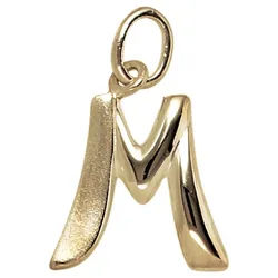 JOBO Buchstabenanhänger Anhänger Buchstabe, 375 Gold gelb|goldfarben