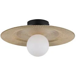 GLOBO LIGHTING Deckenleuchte, Leuchtmittel nicht inklusive, Warmweiß, Deckenlampe Deckenleuchte Küchenlampe goldfarben Retro