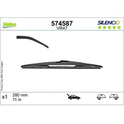 Wischblatt VALEO Silencio 574587, 280mm, Hinten, 1 Stück