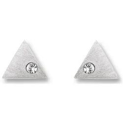 ONE ELEMENT Paar Ohrhänger Zirkonia Dreieck Ohrringe Ohrstecker aus 925 Silber, Dezente Symbolik – stilvoller Begleiter für jeden Anlass silberfarben