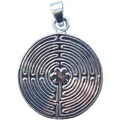 Saraswati Kettenanhänger Anhänger "Labyrinth Chartres" 2,5cm Silber 925 8,0g