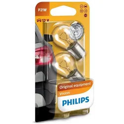 Philips KFZ-Ersatzleuchte P21W 21W BA15S 12V 21W BA15s Bremslicht, Glühlampe, Birne, 2St, 1 St.