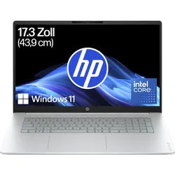 HP Notebook "OmniBook 3 17-dg0055ngx", glacier silber, 8 GB RAM 512 GB SSD, Core 5, Windows 11 Home, Notebooks