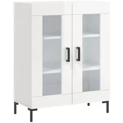 vidaXL Sideboard NA Sideboard Hochglanz-Weiß 69,5x34x90 cm Spanplatte weiß