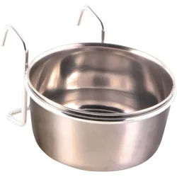 TRIXIE Futternapf Edelstahlnapf mit Halter 300 ml | Ø 9 cm