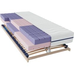 Boxxx Matratzenset , Holz , 2-teilig , Birke, Buche , massiv , H2 + H3 , 80x220 cm , Bezug abnehmbar/waschbar,Federleisten mit Duokappen, Mittelgurt, individuelle Liegehärteeinstellung, nicht verstellbar , Schlafzimmer, Matratzensets