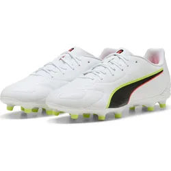 Puma King 20 Play Fg/Ag puma white-glowing red-yellow alert (01) 9