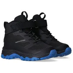 Tommy Hilfiger Winterboots Trekkingschuh, Schnürboots mit Klettriegel blau|schwarz 24 EU