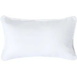 Homescapes Kissenhülle weiß 30/50 cm, 100% Baumwolle , Weiß , Textil , Uni , Rechteckig , 30x50 cm , Oeko-Tex® , Heimtextilien, Bezüge, Kissenbezüge