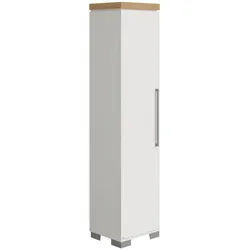 Paidi Regal , Weiß, Eichefarben , Holzwerkstoff , 5 Fächer , 48.4x205.9x39.6 cm , Blauer Engel, Goldenes M , Typenauswahl, stehend , Wohnzimmer, Regale, Bücherregale