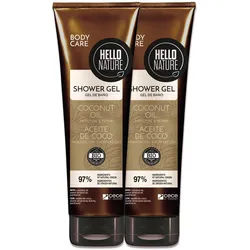 Hello Nature Duschgel mit Kokos√∂l BIO Sanfte K√∂rperpflege Naturkosmetik 2x250 ml Unisex