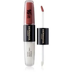Dermacol 16H Lip Colour langlebiger, glänzender Lippenstift Farbton 33 Viva Glam 2x4 ml