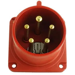 CEE Einbaustecker mit Phasenwender gerade 5P 32A 400V IP44 3107-354-1600