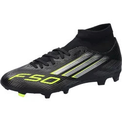adidas Herren Fussballschuhe F50 LEAGUE MID FG/MG JI0887 43 1/3 - Core Black/Iron Met./Lemon - 43 1/3