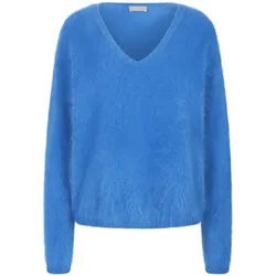 Le pull 100% cachemire include bleu