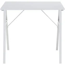 Mobili Rebecca Platzsparender Schreibtisch Weiß 50/74/80 cm , Holzwerkstoff , 50x80x74 cm , Büromöbel, Schreibtische, Schreibtische