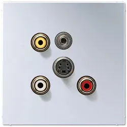 Jung Mutimedia-Einsatz Cinch Audio/Composite Video/S-Video/ Miniklinke 3,5 mm