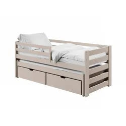 Kids Collective Kinderbett 90x200 cm mit Ausziehbett & zwei Schubladen in Kaschmir , Holzwerkstoff , 90x200 cm , Babymöbel & Kindermöbel, Kinderzimmer & Jugendzimmer, Kinderbetten