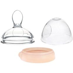 Haakaa Generation 3 Trinkflaschenaufsatz Fütterungslöffel Set 1 St rosa