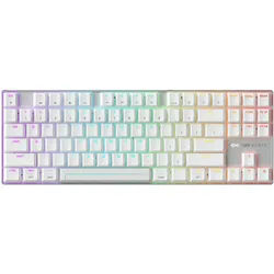 CHERRY XTRFY MX 8.2 Pro TMR Wireless, weiß/silber, MK Crystal Magnetic, USB/Bluetooth, US