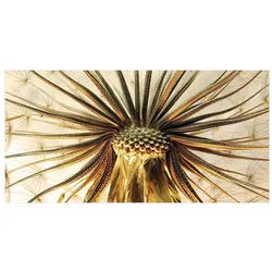 Bilderdepot24 Teppich Teppich Vinyl Flur Küche Blumen funktional lang modern, Läufer - beige glatt, nass wischbar (Schmutz, Tierhaare) Saugroboter & Bodenheizung geeignet beige 300 cm x 150 cm
