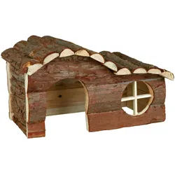 TRIXIE Haus Hanna, Meerschweinchen, Rindenholz / geflammt, 31 x 19 x 19 cm