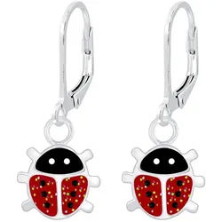 Order & Smile Schmuck Paar Ohrhänger Marienkäfer Ohrringe Kinder: Ohrhänger Silber 925 silberfarben