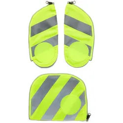 ergobag Schulzubehör Fluo-Zip Set mit Reflektorstreifen, 3-tlg. ab 2019 Gelb
