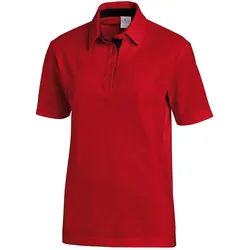 Leiber Unisex-Polo 1/2 Arm 08/2637 - rot;schwarz - XS