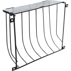 TRIXIE Heuraufe zum Anschrauben, mit Deckel, Metall, 22 x 16 x 6 cm, schwarz