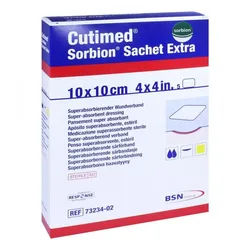 Sorbion Cutimed Sachet Extra Wundauflage 10x10 cm