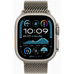 APPLE Watch Ultra 2 GPS + Cellular 49mm Natural Titanium Case with Natural Titanium Milanese Loop - L
