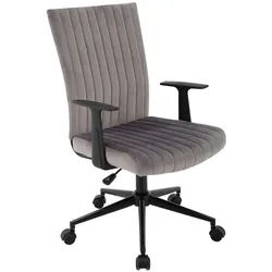 Carryhome Drehstuhl , Grau, Schwarz , Metall, Kunststoff, Textil , Sternfuß , 50x93-101x62 cm , Büromöbel, Bürostühle, Drehstühle