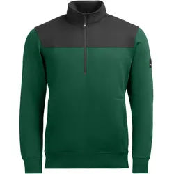 Zip-Sweatshirt "ROB" - S - grün/schwarz