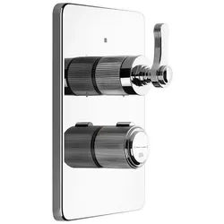 Gessi Venti20 Fertigmontageset Thermostat, Umlenkkartusche, 3-Wege, Mit Thermostatkartusche u. RV, Wandmontage, 65137031, Farbe: Chrom