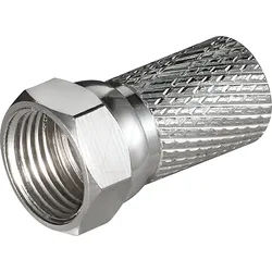 GOOBAY 51864 - F-Stecker, für Ø 7 mm Koaxialkabel, Aufdrehstecker, breite Mutte