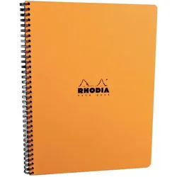 CLAIREFONTAINE Notizblock Kollegblock Elastikbook A4 90g/qm 80 Blatt mikroperforiert liniert ora