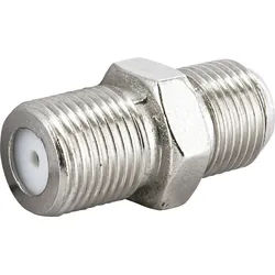 Schwaiger Schwaiger Kabelverbinder Doppelbuchse silber, 1x F Camping Sat-Anlage silberfarben